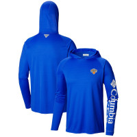 New York Knicks Columbia  Terminal Tackle Long Sleeve Hoodie basketball T-shirt - Blue