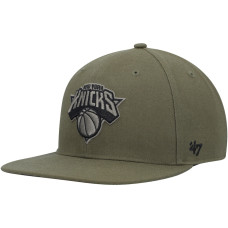 New York Knicks '47 Ballpark Camo Captain Snapback Hat - Olive