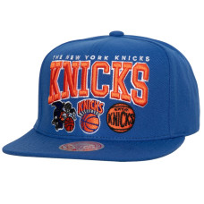 New York Knicks Mitchell & Ness Champ Stack Snapback Hat - Blue