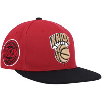 New York Knicks Mitchell & Ness Hardwood Classics Free Bird Snapback Hat - Red/Black