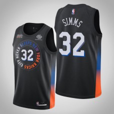 New York Knicks Aamir Simms City Edition Jersey Black