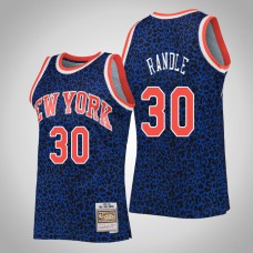 Knicks Julius Randle Men Wildlife Hardwood Classics Jersey Blue