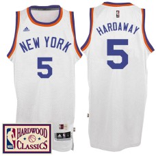 2016-17 Season New York Knicks #5 Hardwood Classics Throwback White Jersey Tim Hardaway