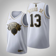 New York Knicks Marcus Morris Sr. #13 Golden Edition White Jersey