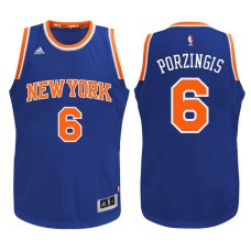Kristaps Porzingis New York Knicks #6 Road Blue Youth Jersey