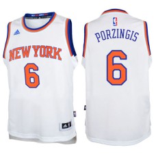 Kristaps Porzingis New York Knicks #6 Home White Youth Jersey