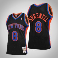 New York Knicks Latrell Sprewell 1998-99 Reload 2.0 Hardwood Classics Jersey Black