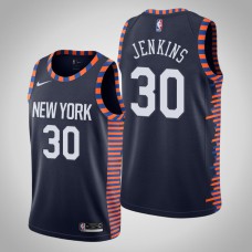 Men NBA 2018-19 John Jenkins New York Knicks #30 City Edition Navy Jersey