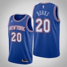Men 2020-21 New York Knicks Alec Burks #20 Blue Statement Jersey