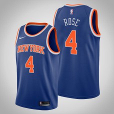 2020-21 New York Knicks Derrick Rose #4 Blue Icon Jersey