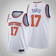Men 2020-21 New York Knicks Ed Davis #17 White Association Jersey