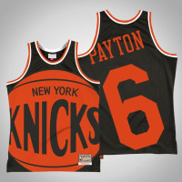 Men New York Knicks Elfrid Payton #6 Black Big Face 2.0 Jersey