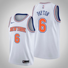 Men New York Knicks Elfrid Payton #6 White Statement Jersey