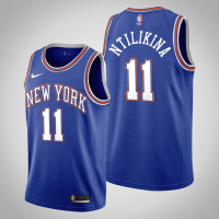 2019-20 Knicks Frank Ntilikina #11 Navy Jersey - Statement