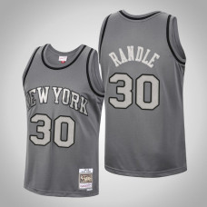 Men New York Knicks Julius Randle #30 Charcoal Metal Works Jersey