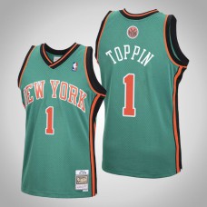 Men Knicks Obi Toppin #1 Green 2006-07 Hardwood Classics Jersey