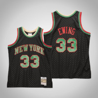 Men New York Knicks Patrick Ewing #33 Black 1991-92 Neapolitan Jersey