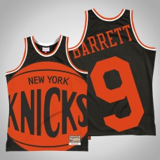Men New York Knicks R.J. Barrett #9 Black Big Face 2.0 Jersey