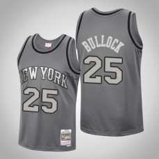 Men New York Knicks Reggie Bullock #25 Charcoal Metal Works Jersey