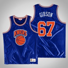 Men New York Knicks Taj Gibson #67 Blue Dazzle Jersey