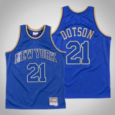 New York Knicks Damyean Dotson #21 Royal 2020 CNY Swingman Mitchell & Ness Throwback Jersey