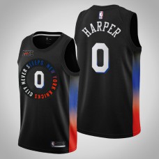 2020-21 New York Knicks Jared Harper #0 Black City Jersey