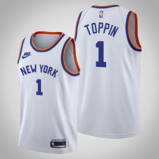 Knicks Obi Toppin Men Classic Edition 75th anniversary Jersey White
