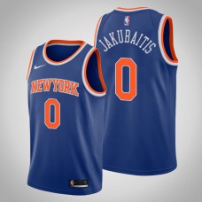 New York Knicks Rokas Jakubaitis Icon Edition 2021 NBA Draft Jersey Blue