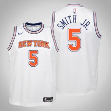 Youth 2018-19 Dennis Smith Jr. New York Knicks #5 Statement Edition White Jersey
