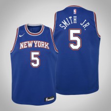 Youth Dennis Smith Jr. New York Knicks #5 Statement Royal 2020 Season Jersey