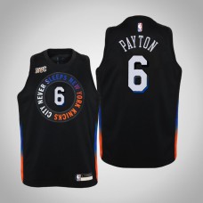 Youth Elfrid Payton New York Knicks #6 City Black 2021 Season Jersey