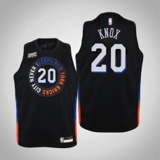 Youth Kevin Knox New York Knicks #20 City Black 2021 Season Jersey