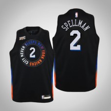 Youth Omari Spellman New York Knicks #2 City Black 2021 Season Jersey